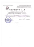 Сертификат участия в методическом семинаре "Организация образовательного процесса с требованиями ФГОС ДО"